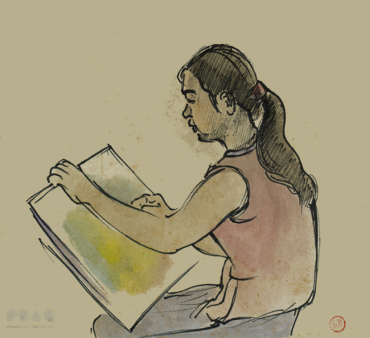 Girl Sketching