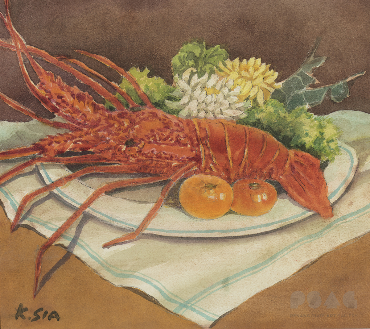 Still Life with Lobster and Tomato